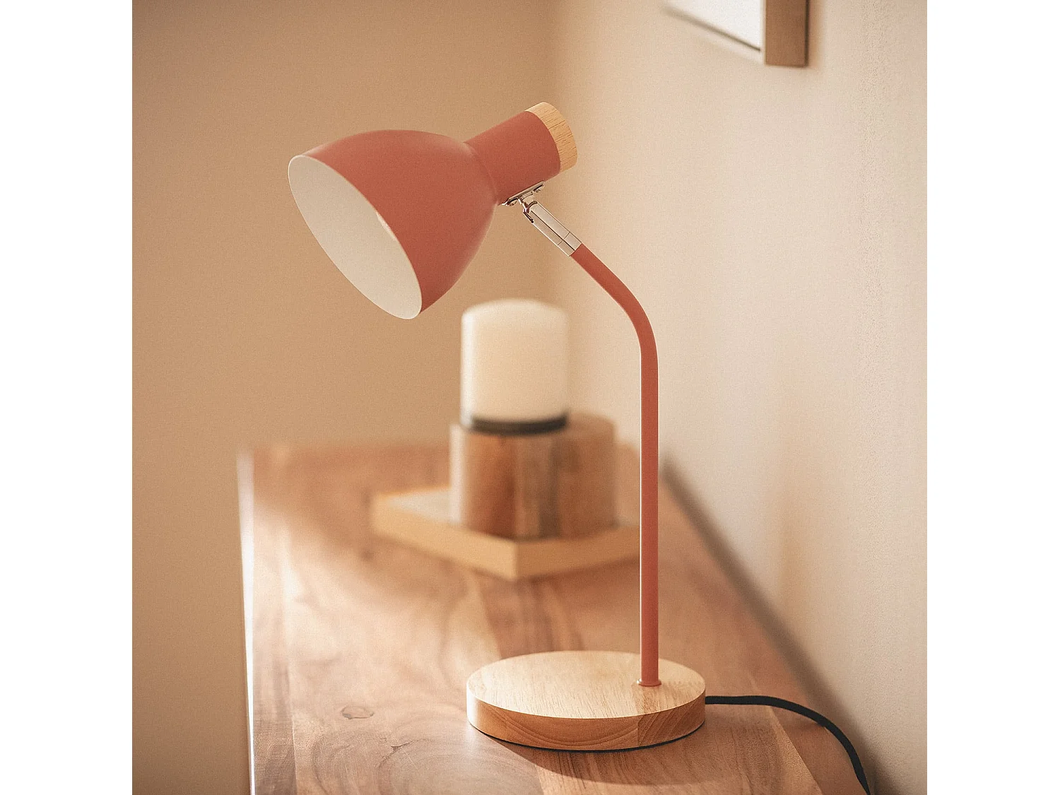 Lampada da Scrivania in Metallo Luxo Terracotta