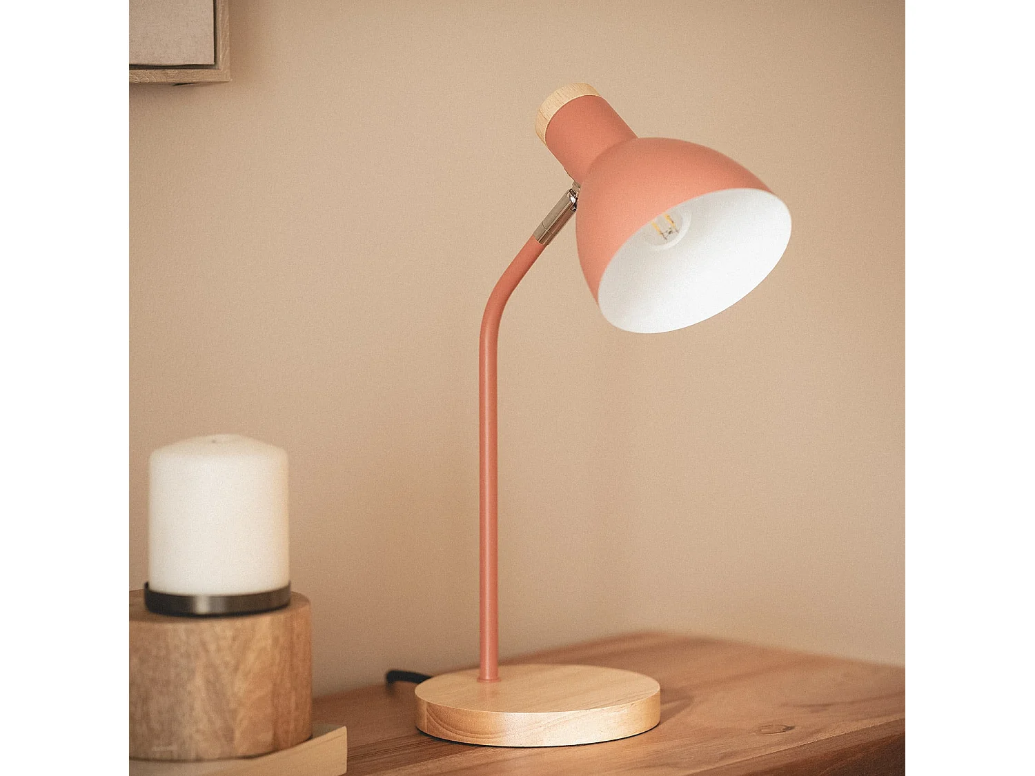 Lampada da Scrivania in Metallo Luxo Terracotta