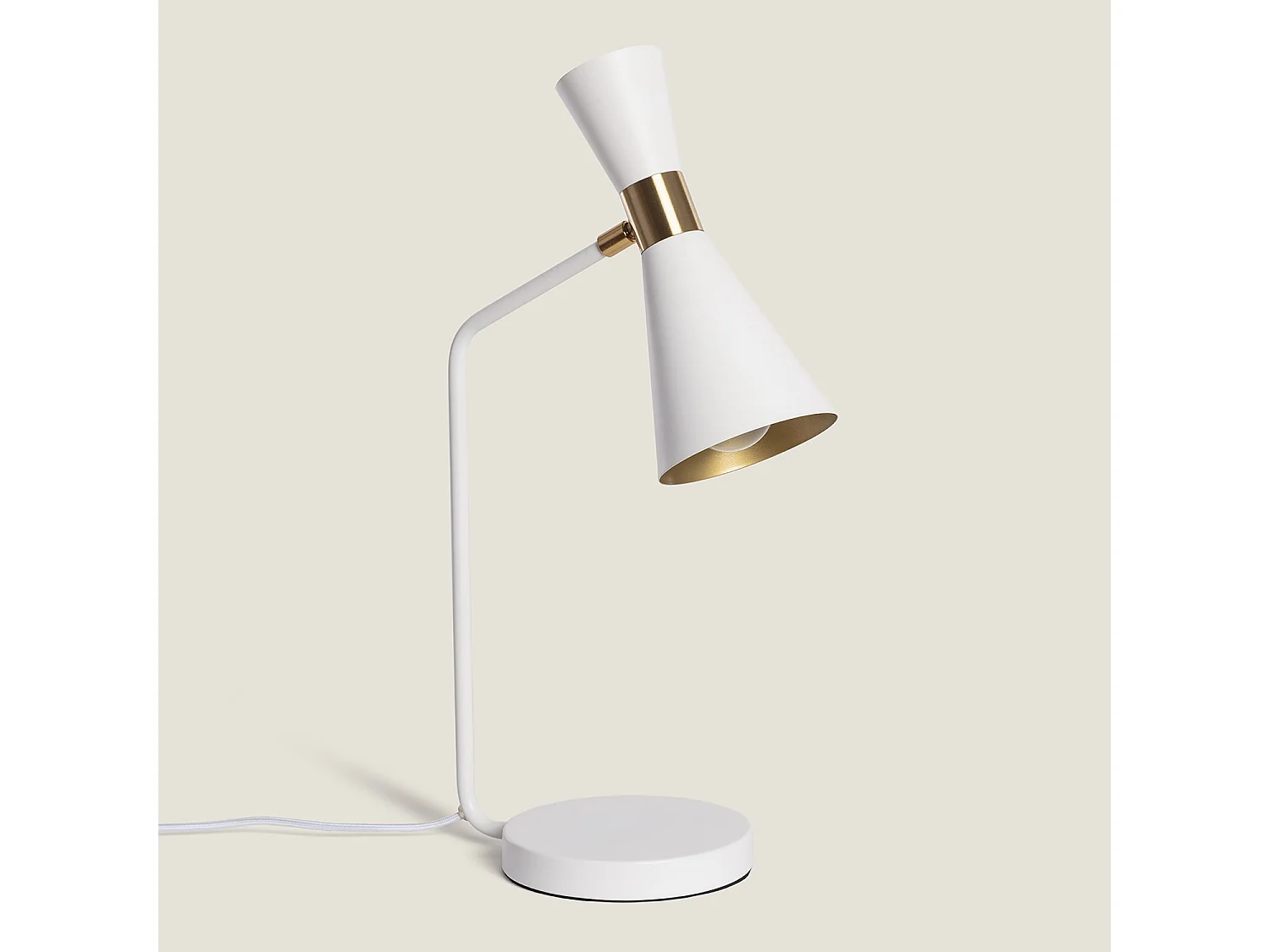 Lampe de Bureau Flex Métal Jigger Blanc