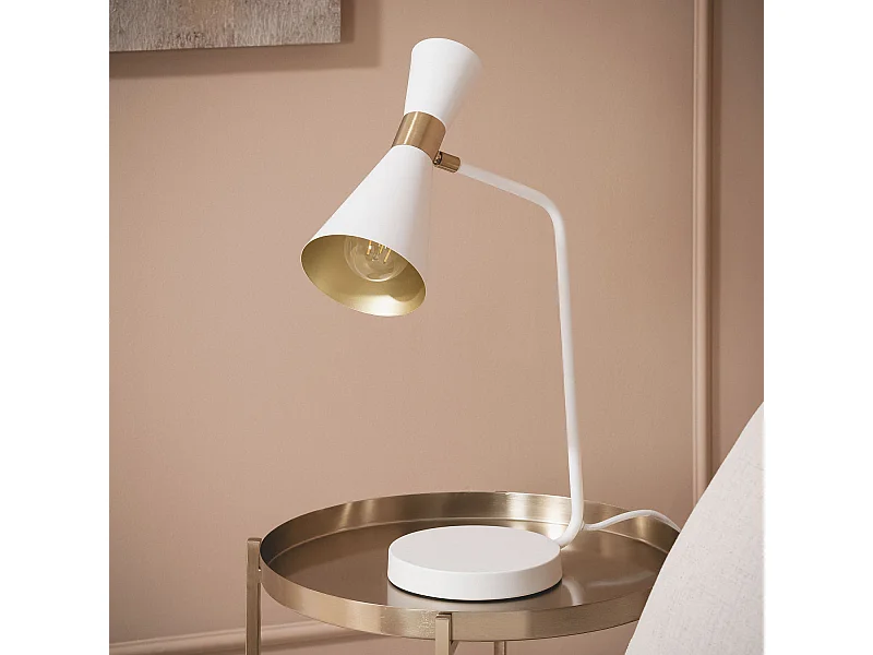 Lámpara Flexo Escritorio de Metal Jigger Blanco