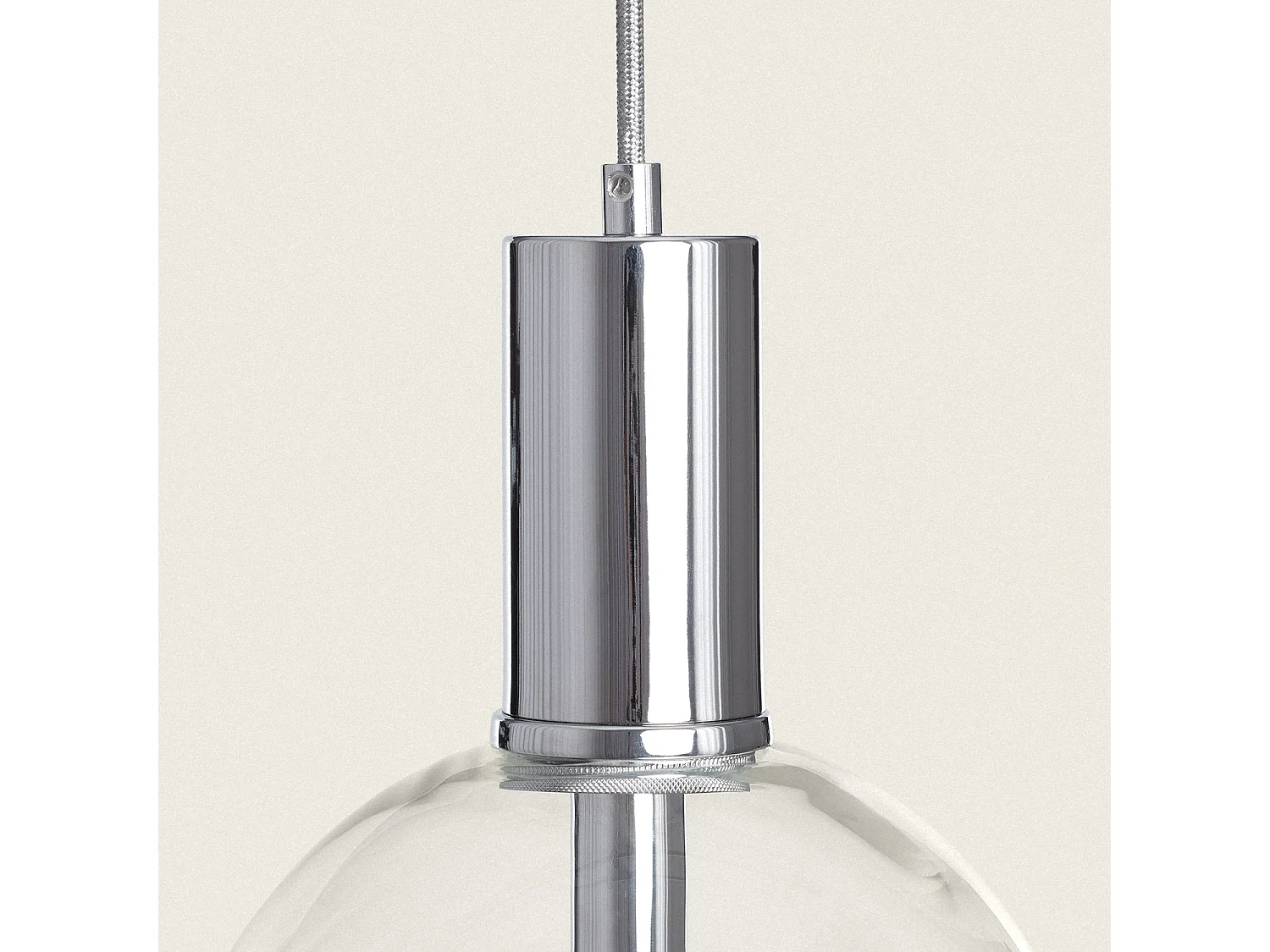 Suspension LED 5W Métal et Verre Ludvika Chromé