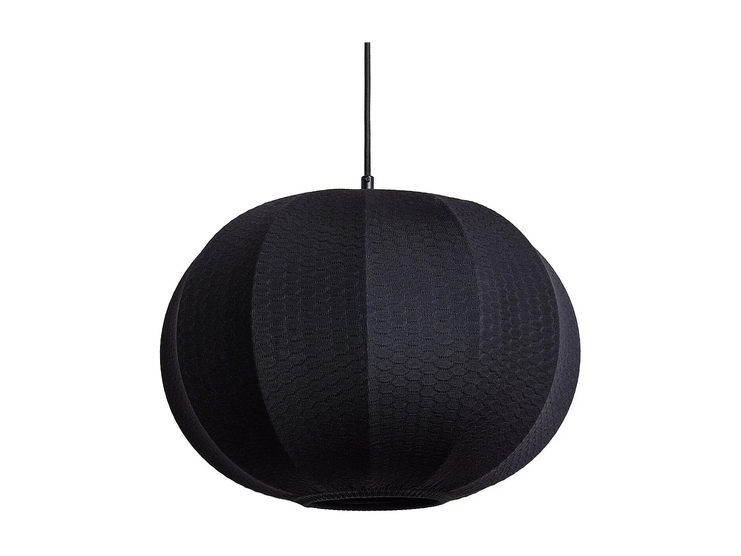Lampada a Sospensione Tessuto Taupiri Nero