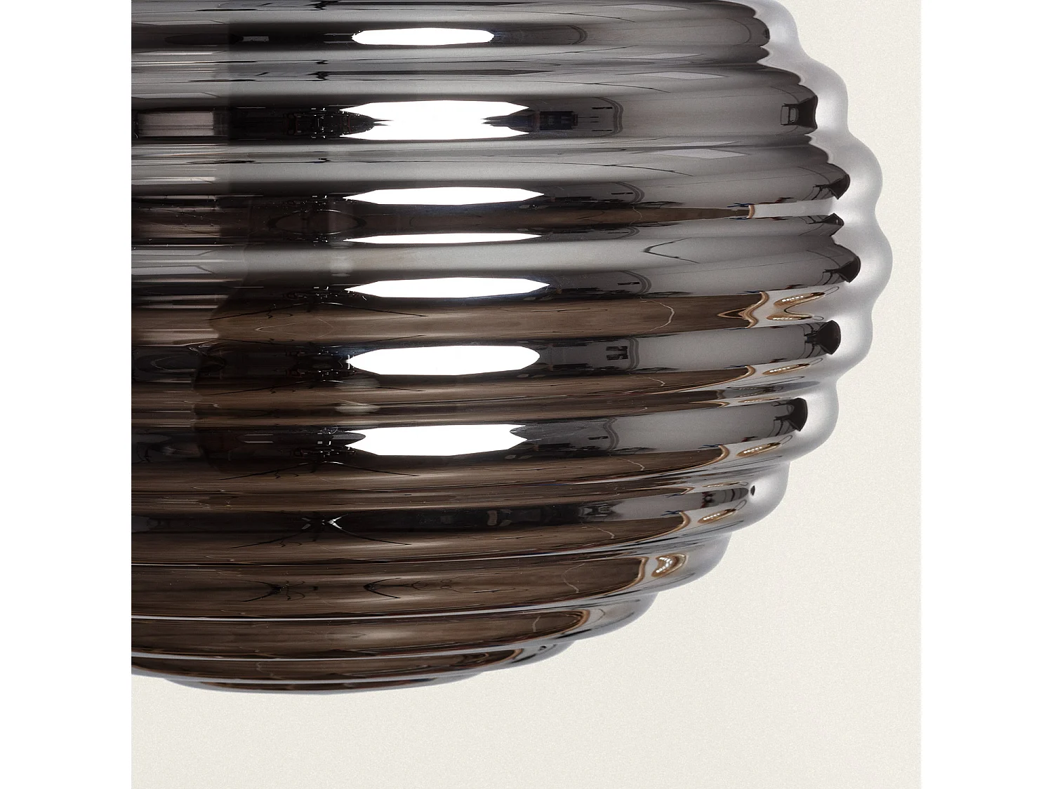 Suspension Métal et Verre Ailen Gris Fumée