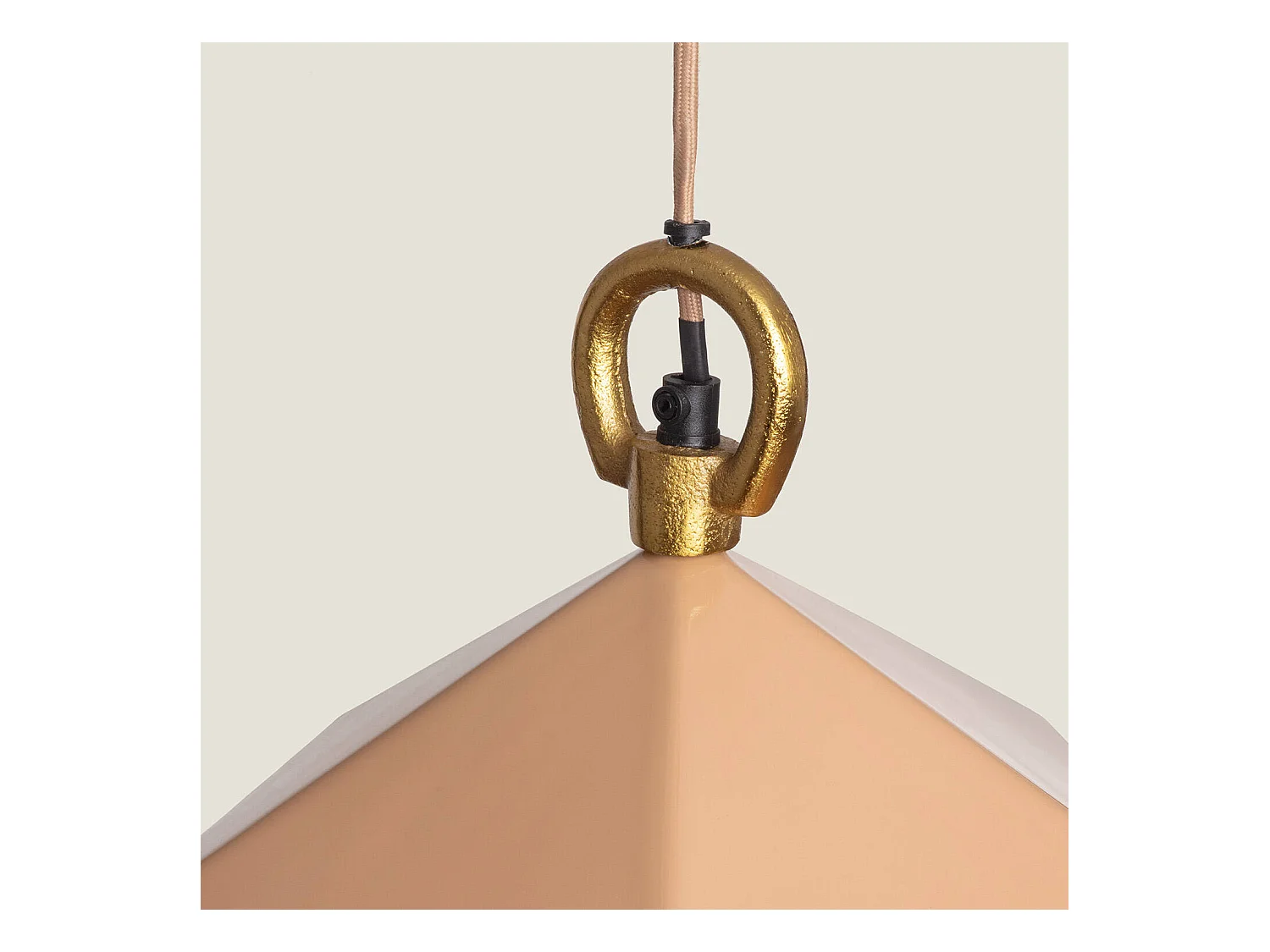 Lámpara Colgante Metal Gold Elia Beige