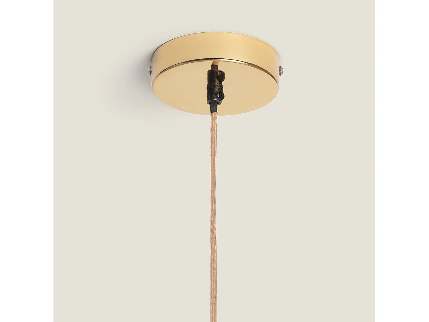 Lampada a Sospensione Metallo Gold Elia Beige