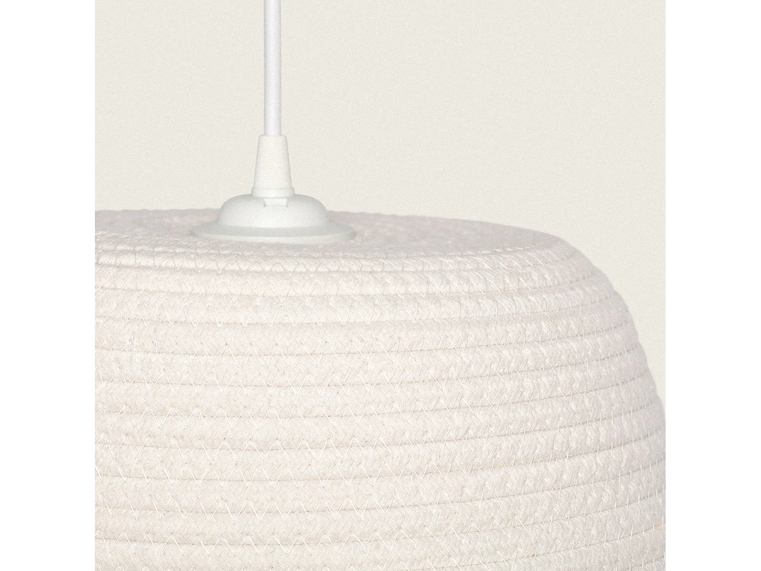 Lampada a Sospensione Fibre Naturali Begonia Bianco