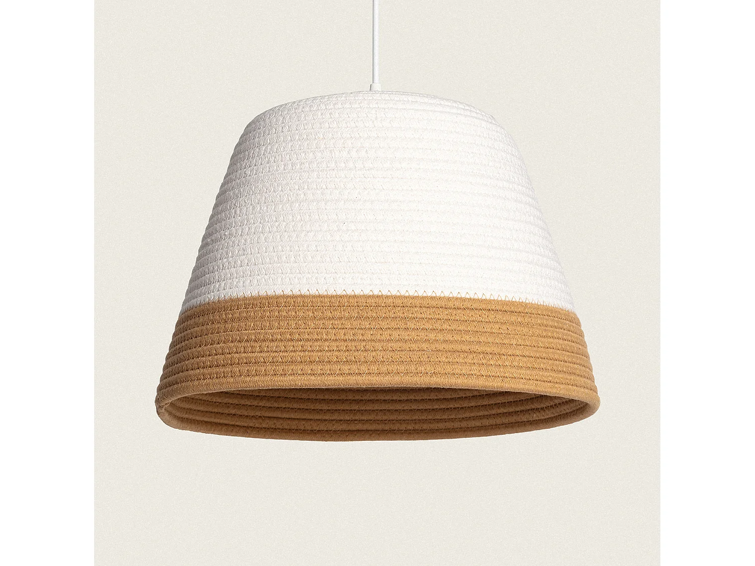 Suspension Fibres Naturelles Begonia Blanc