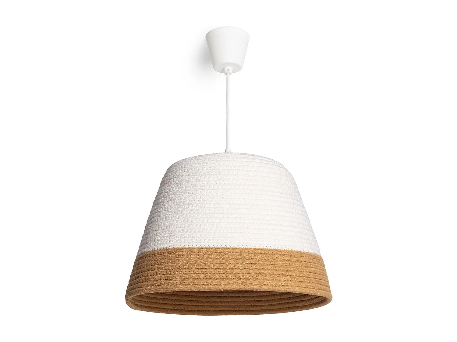 Lampada a Sospensione Fibre Naturali Begonia Bianco