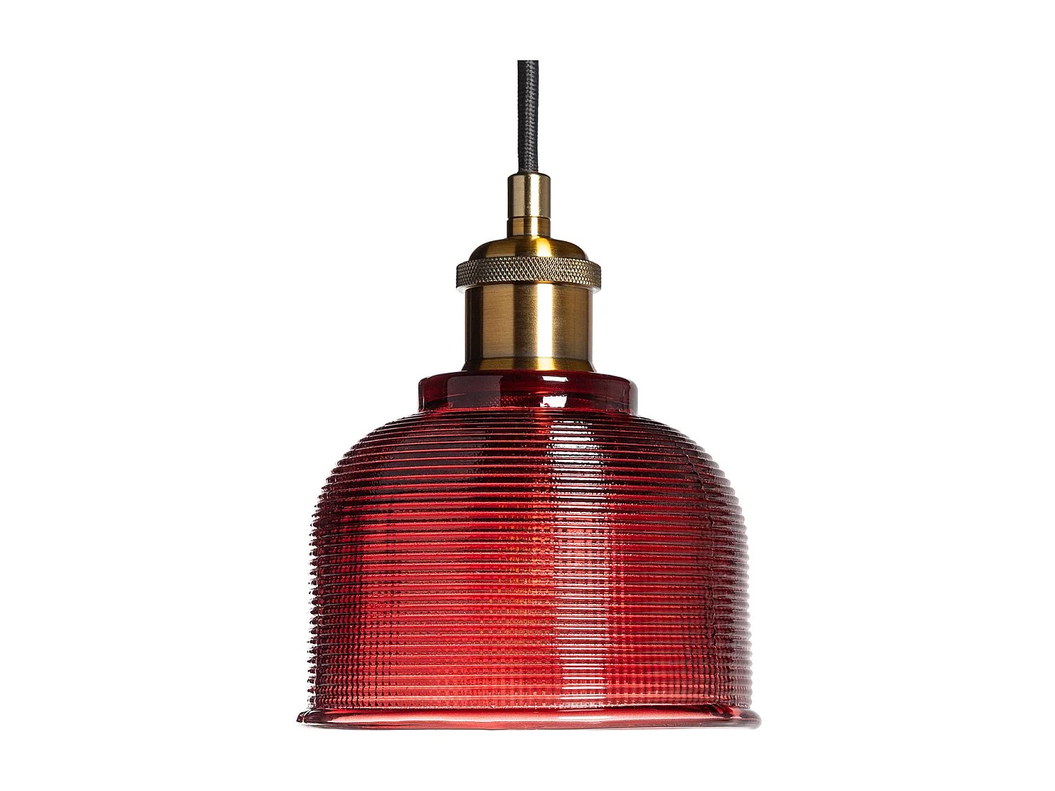 Suspension Métal et Verre Craiova Rouge