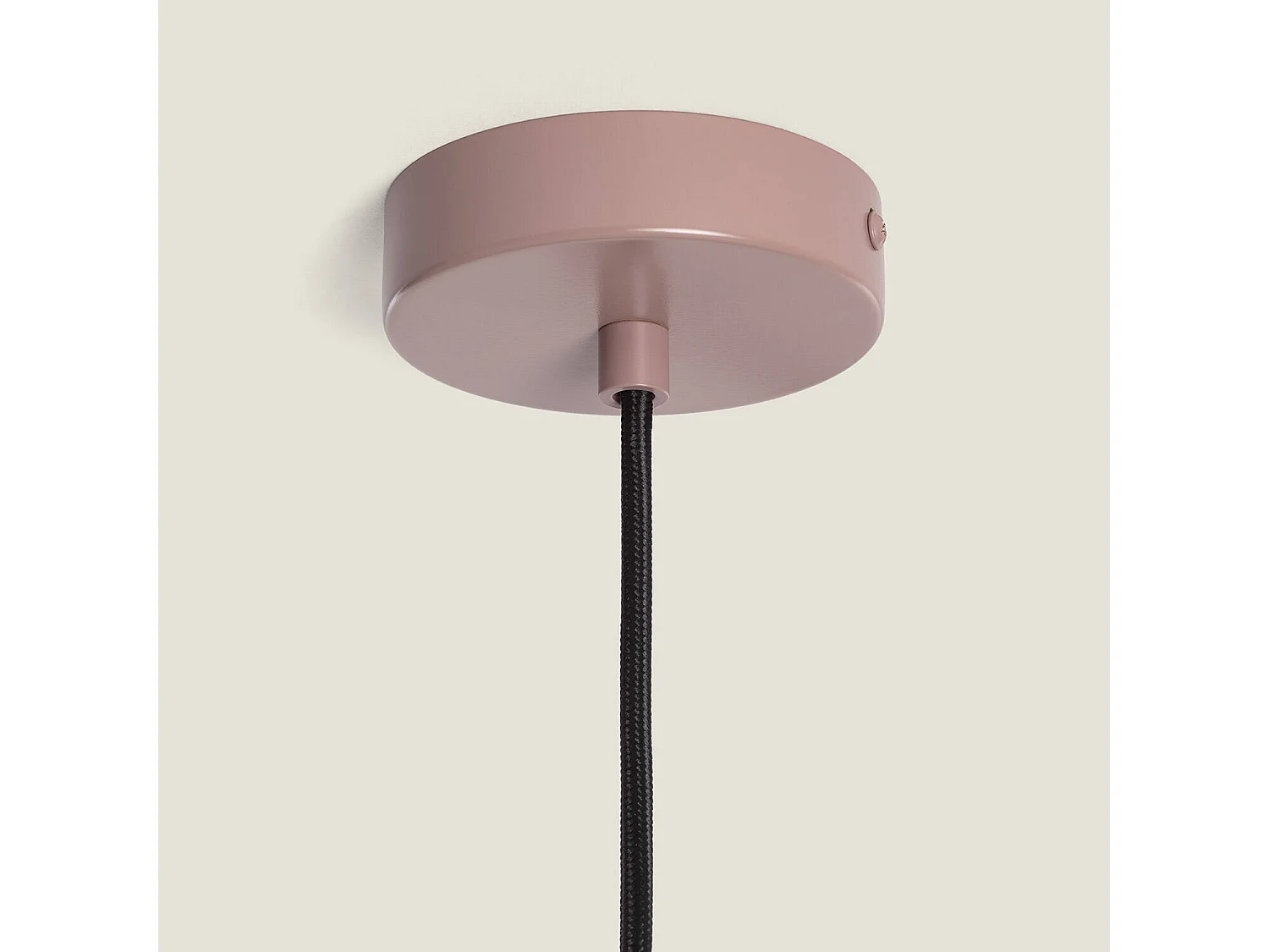 Suspension Métal et Verre Aziel Rose Poudré