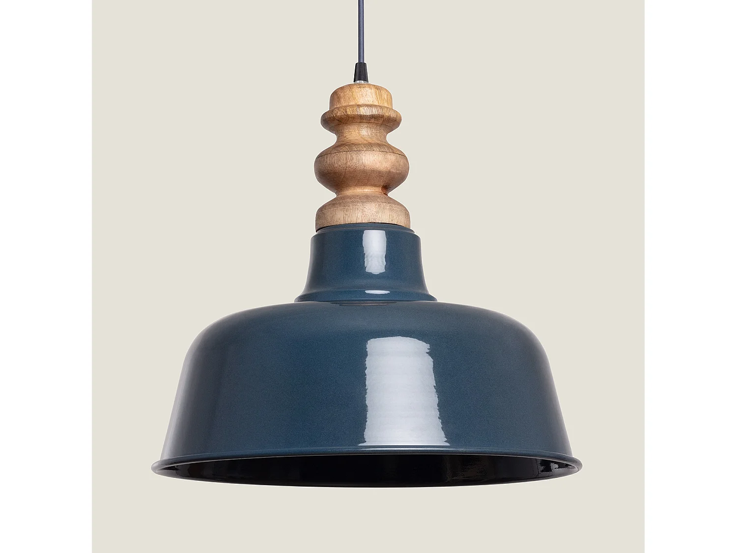 Suspension Bois et Métal Bela Yash Bleu