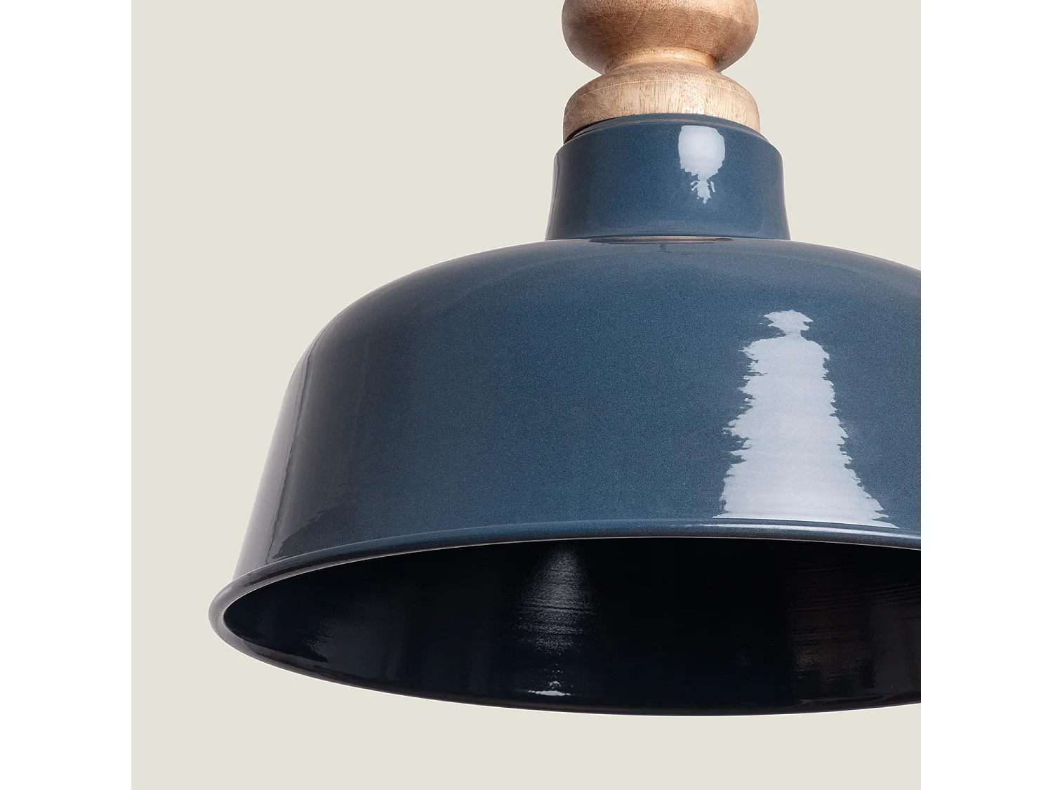 Suspension Bois et Métal Bela Yash Bleu