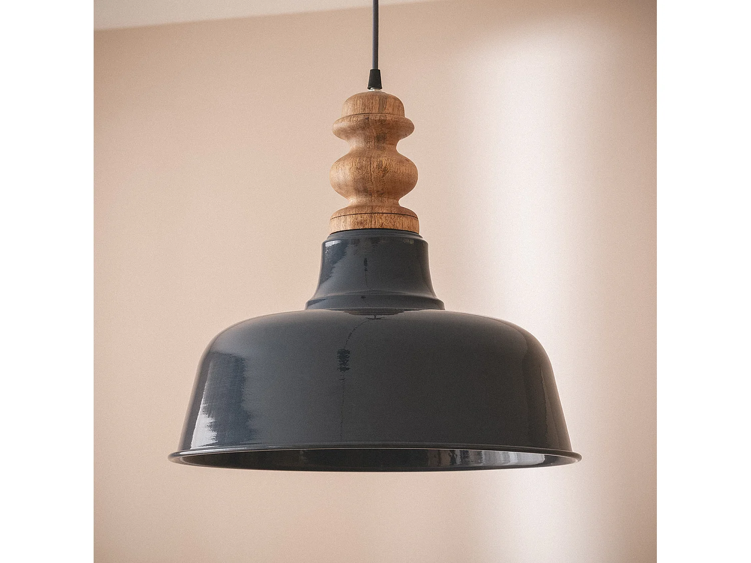 Suspension Bois et Métal Bela Yash Bleu