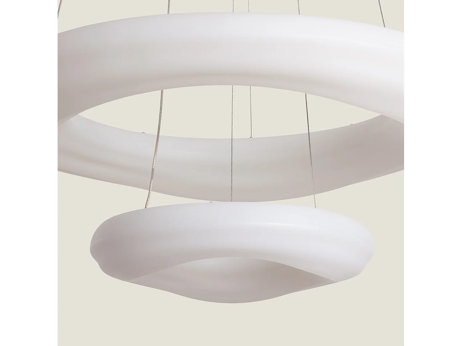 Suspension LED 72W Métal Ø550 mm Kate Duo  Blanc