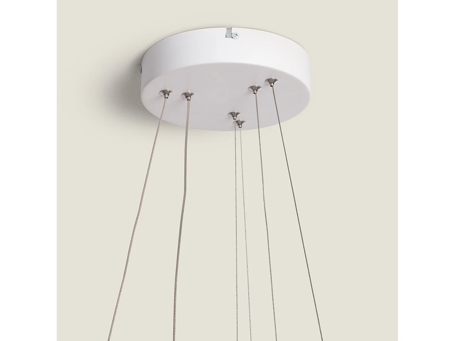 Suspension LED 72W Métal Ø550 mm Kate Duo  Blanc