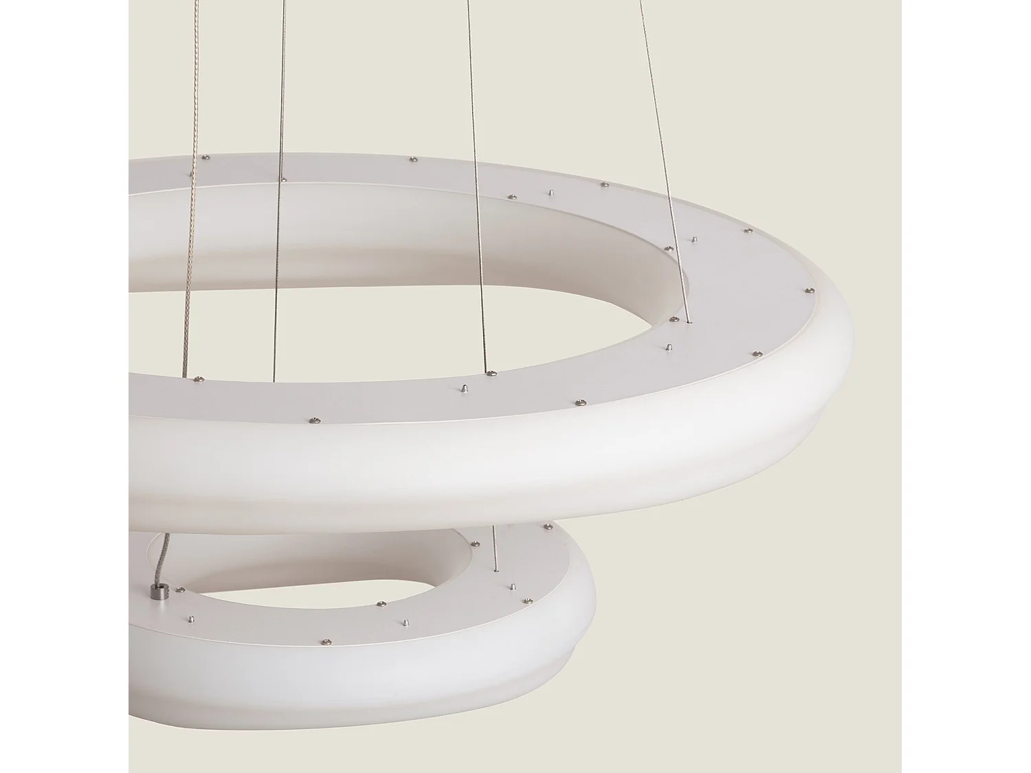 Suspension LED 72W Métal Ø550 mm Kate Duo  Blanc