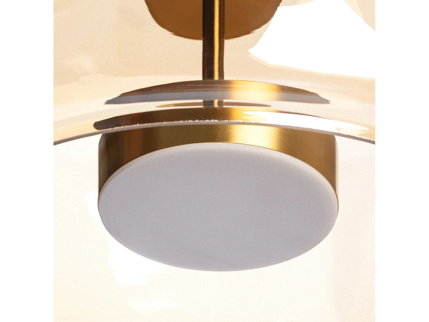 Lampada a Sospensione LED 7W Metallo e Vetro Aba Ambra