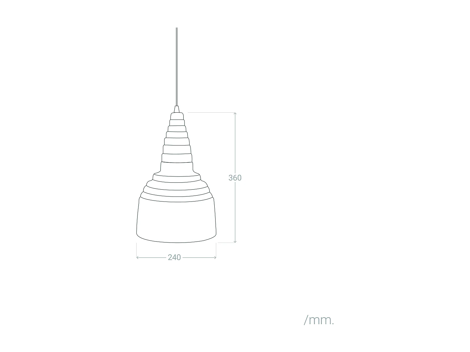 Suspension bois et métal Arlene Yash  Vert
