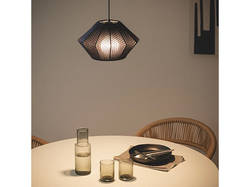 Lampada a Sospensione Metallo Tihoi Nero