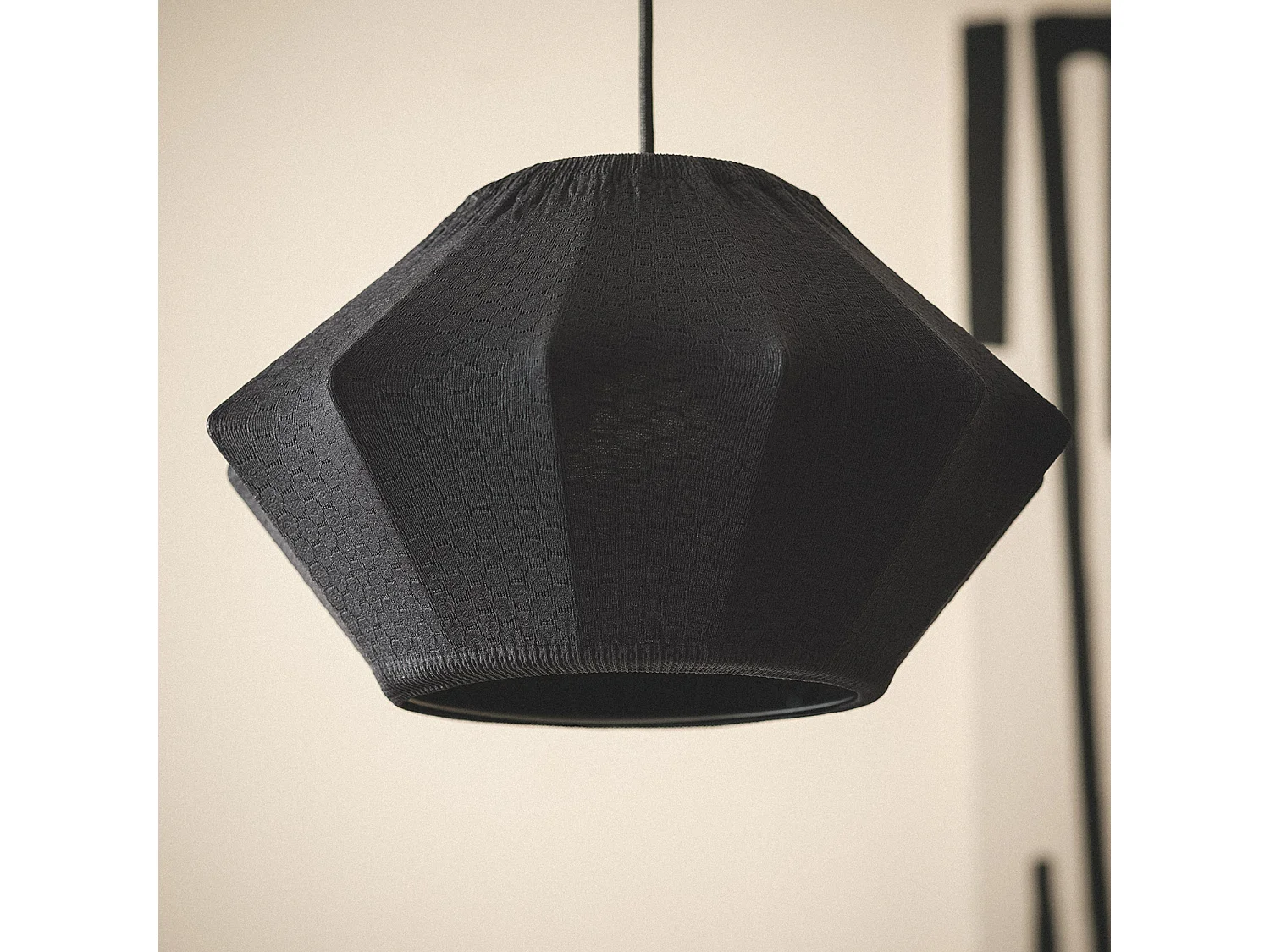 Lampada a Sospensione Metallo Tihoi Nero
