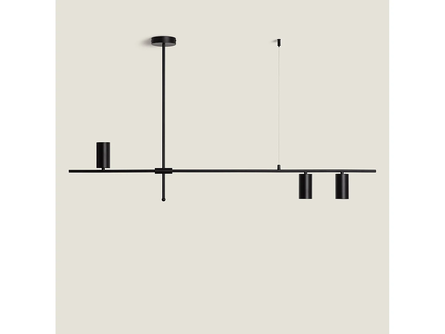 Lámpara Colgante Lineal Metal Auzoa Negro