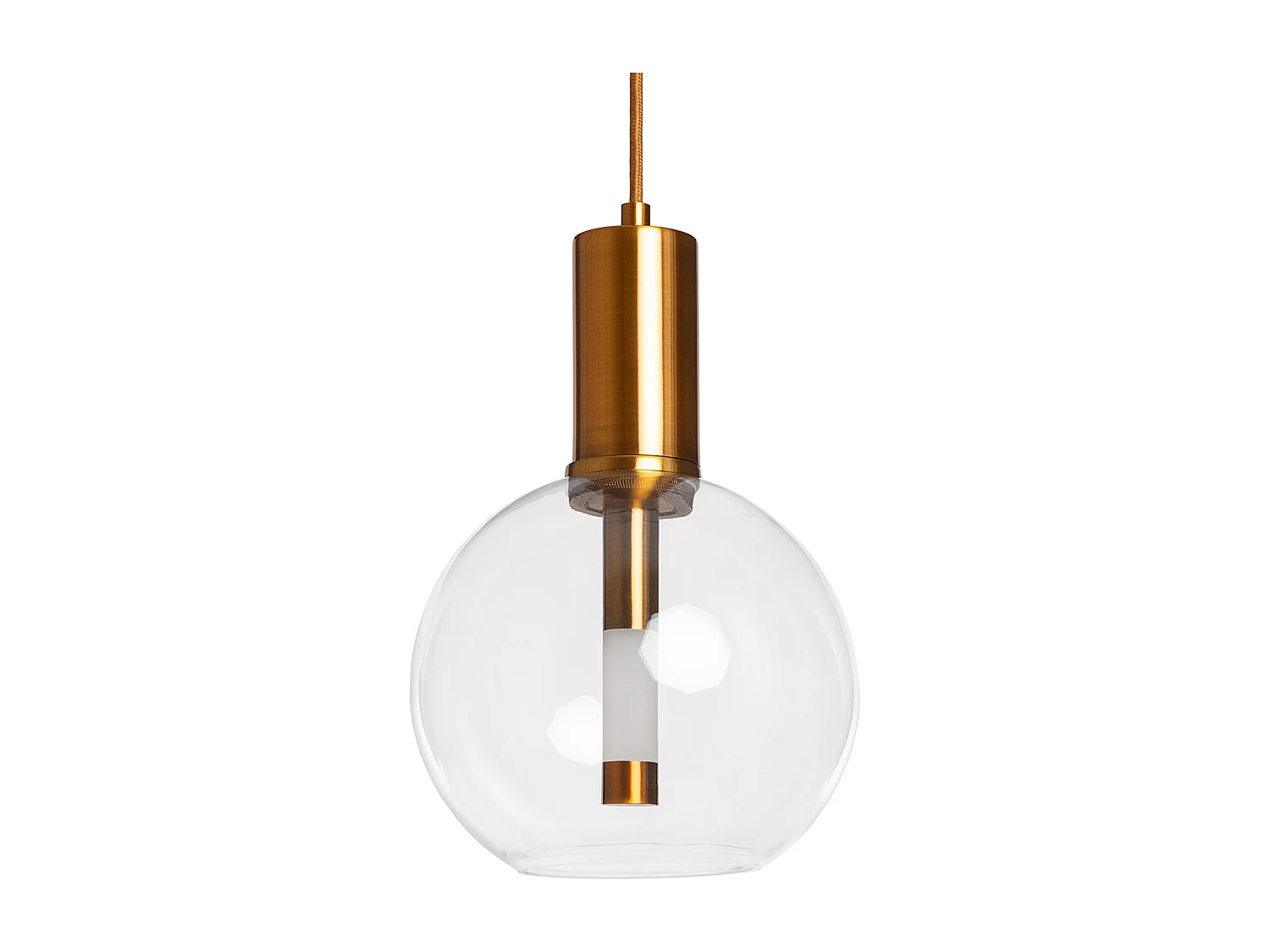 Suspension LED 5W Métal et Verre Ludvika Doré