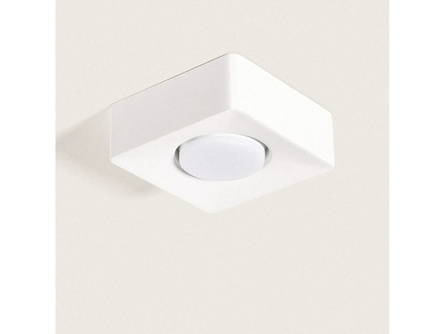 Plafonnier Plâtre 1 Spot Quman Blanc