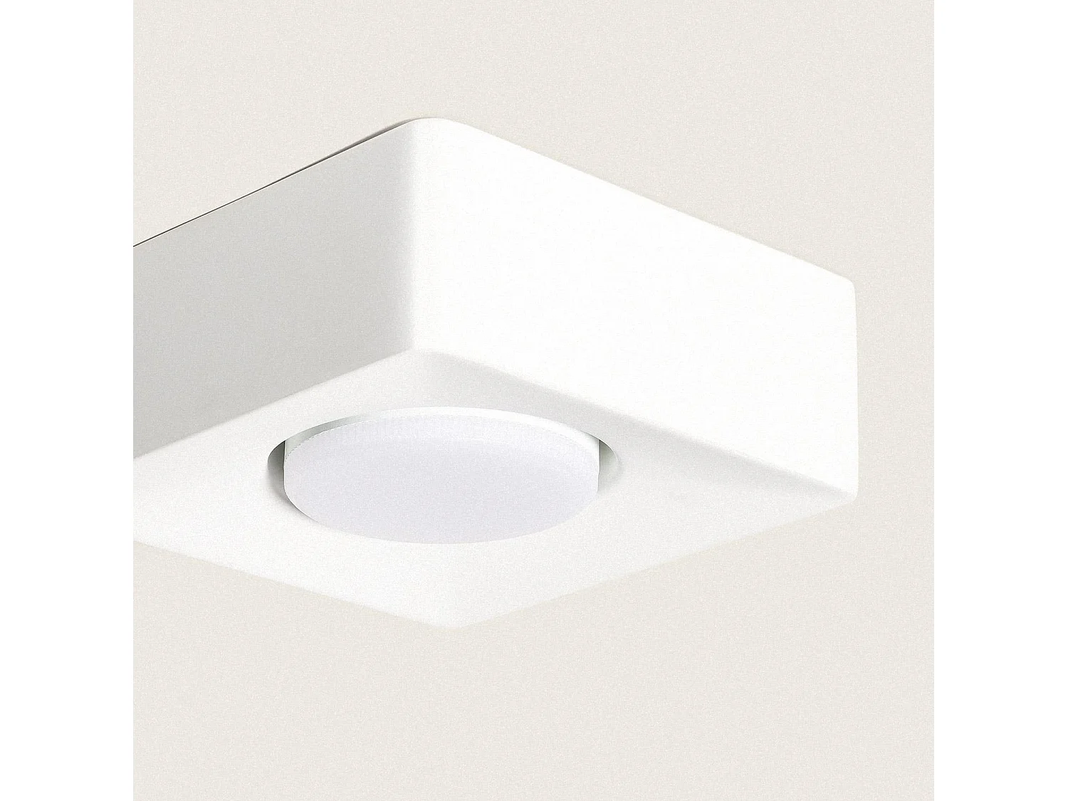 Plafonnier Plâtre 1 Spot Quman Blanc