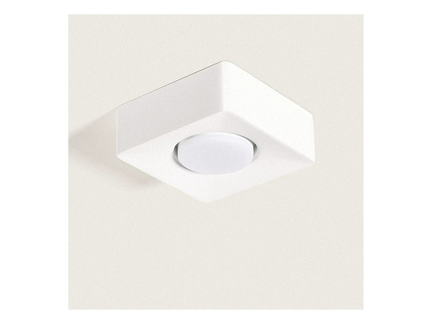 Plafoniera in Gesso 1 Faretto Quman Bianco