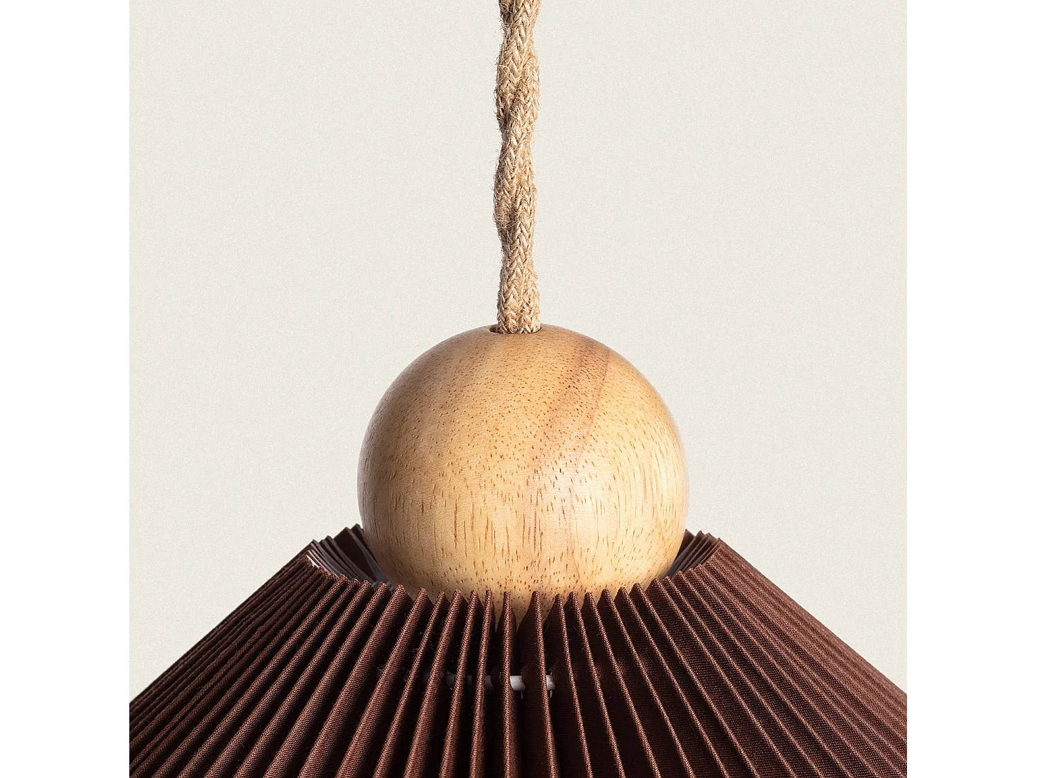 Suspension Bois et Tissu Luanda Brun