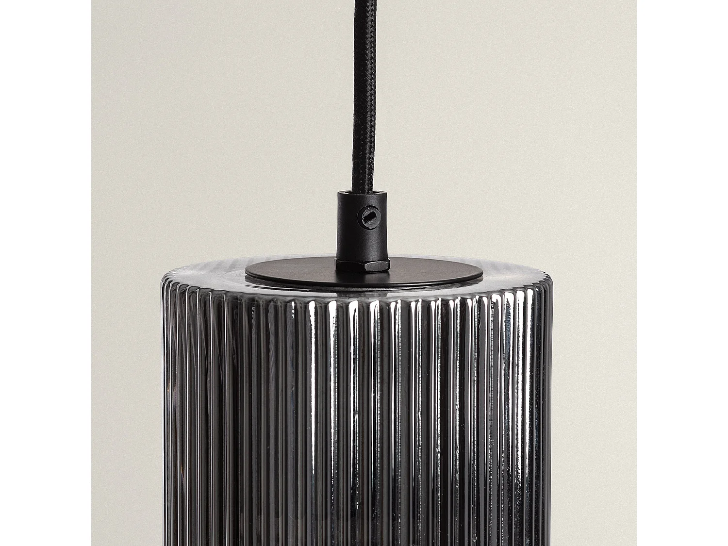 Suspension Métal et Verre Berila Gris Fumée