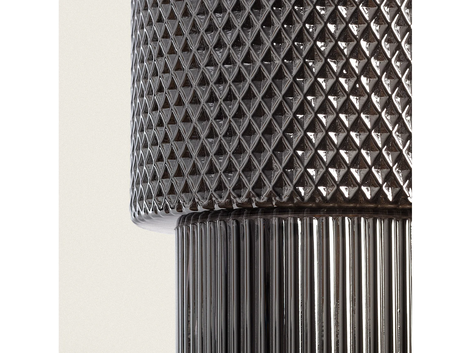 Suspension Métal et Verre Berila Gris Fumée