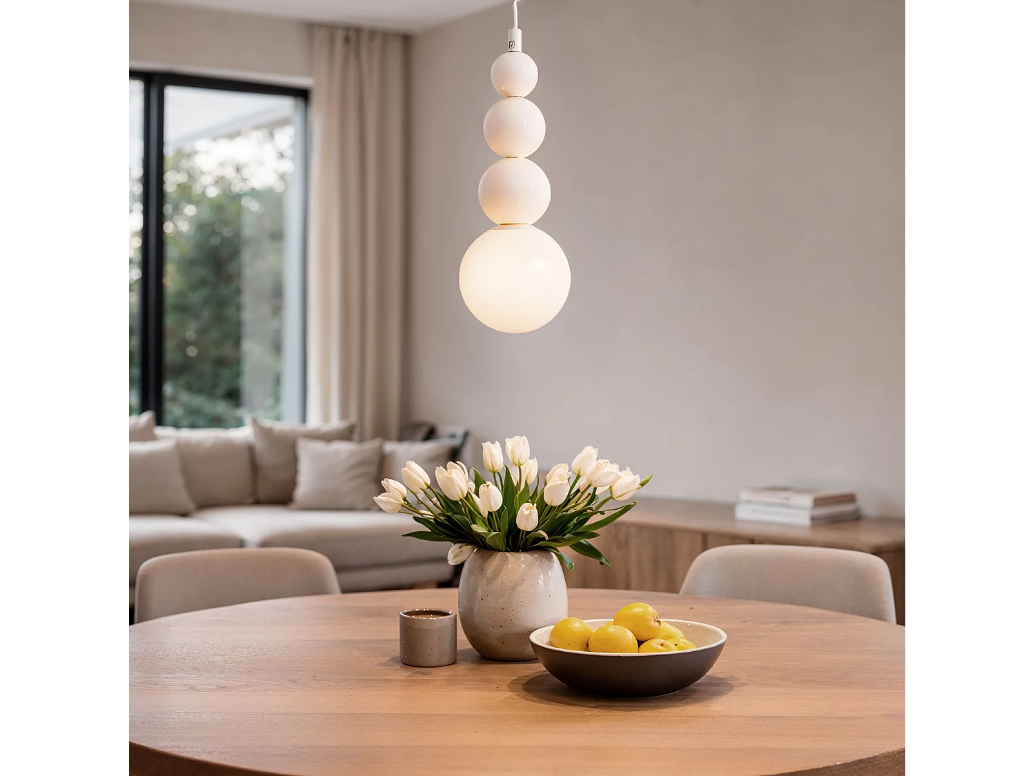 Suspension Métal Dunia Blanc