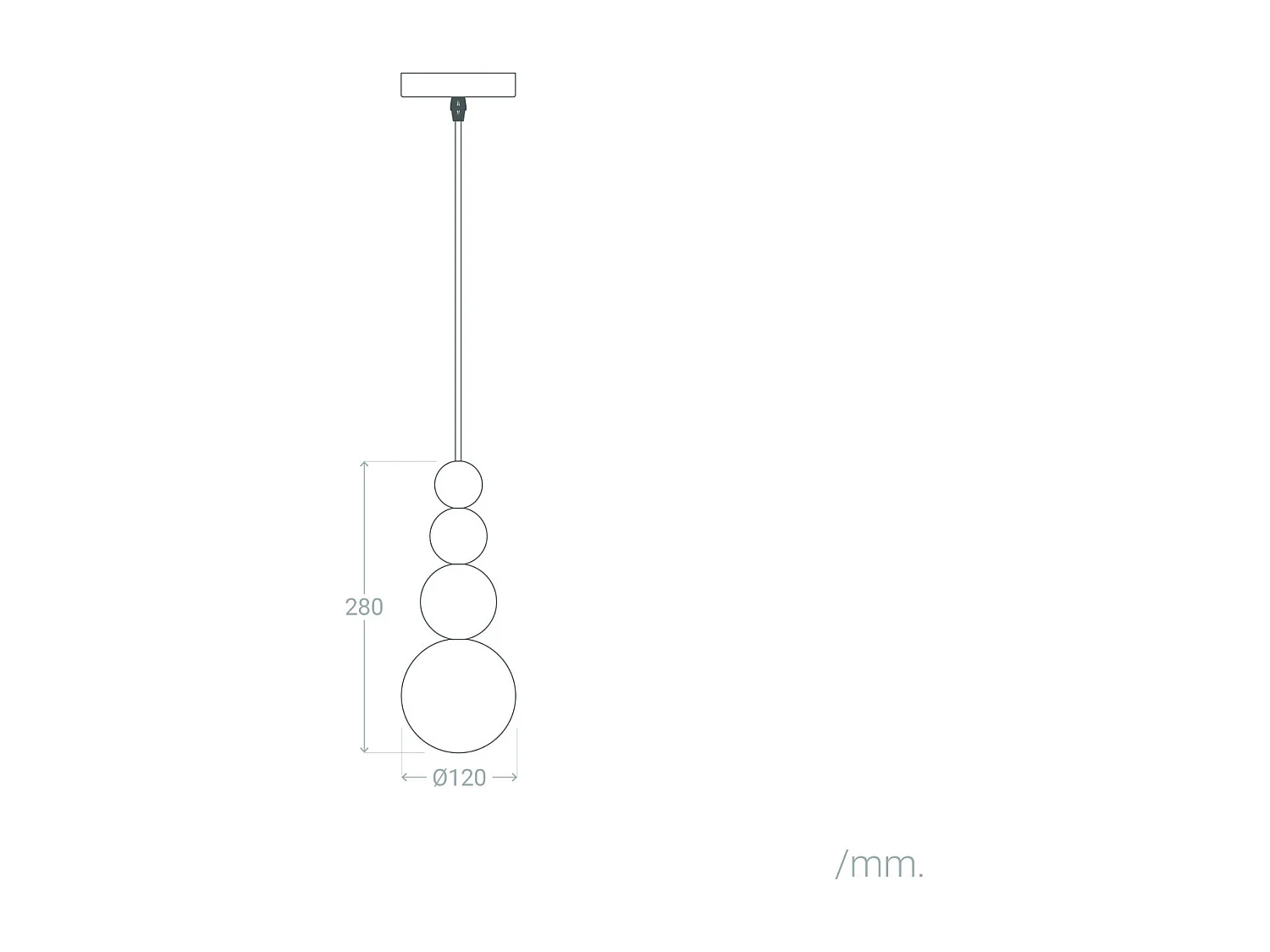 Suspension Métal Dunia Blanc