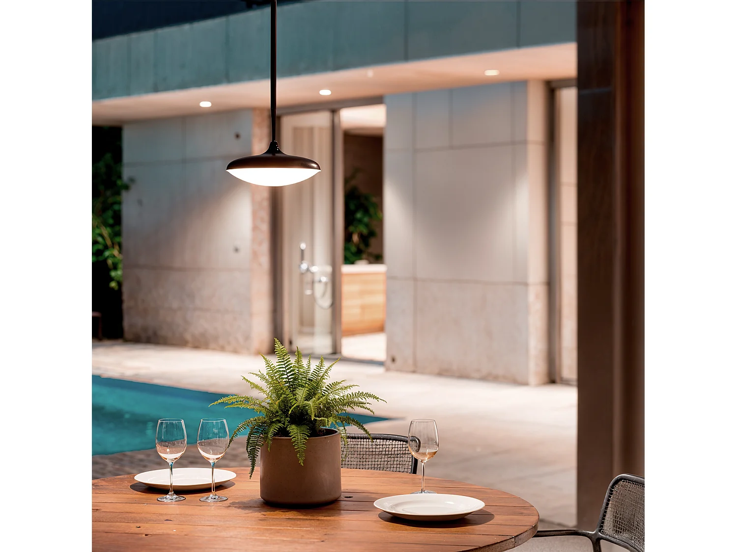 Lampada a Sospensione per Esterni LED 10W Alluminio Brandhu Nero