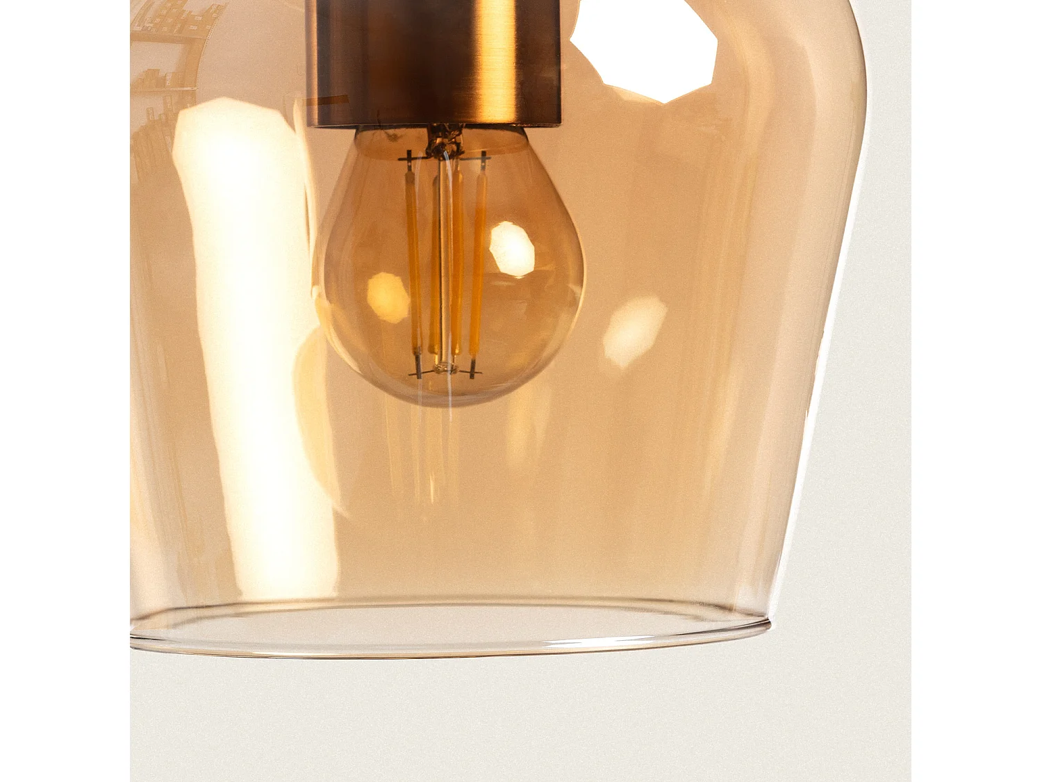 Lámpara Colgante Metal y Cristal Cailin Multicolor