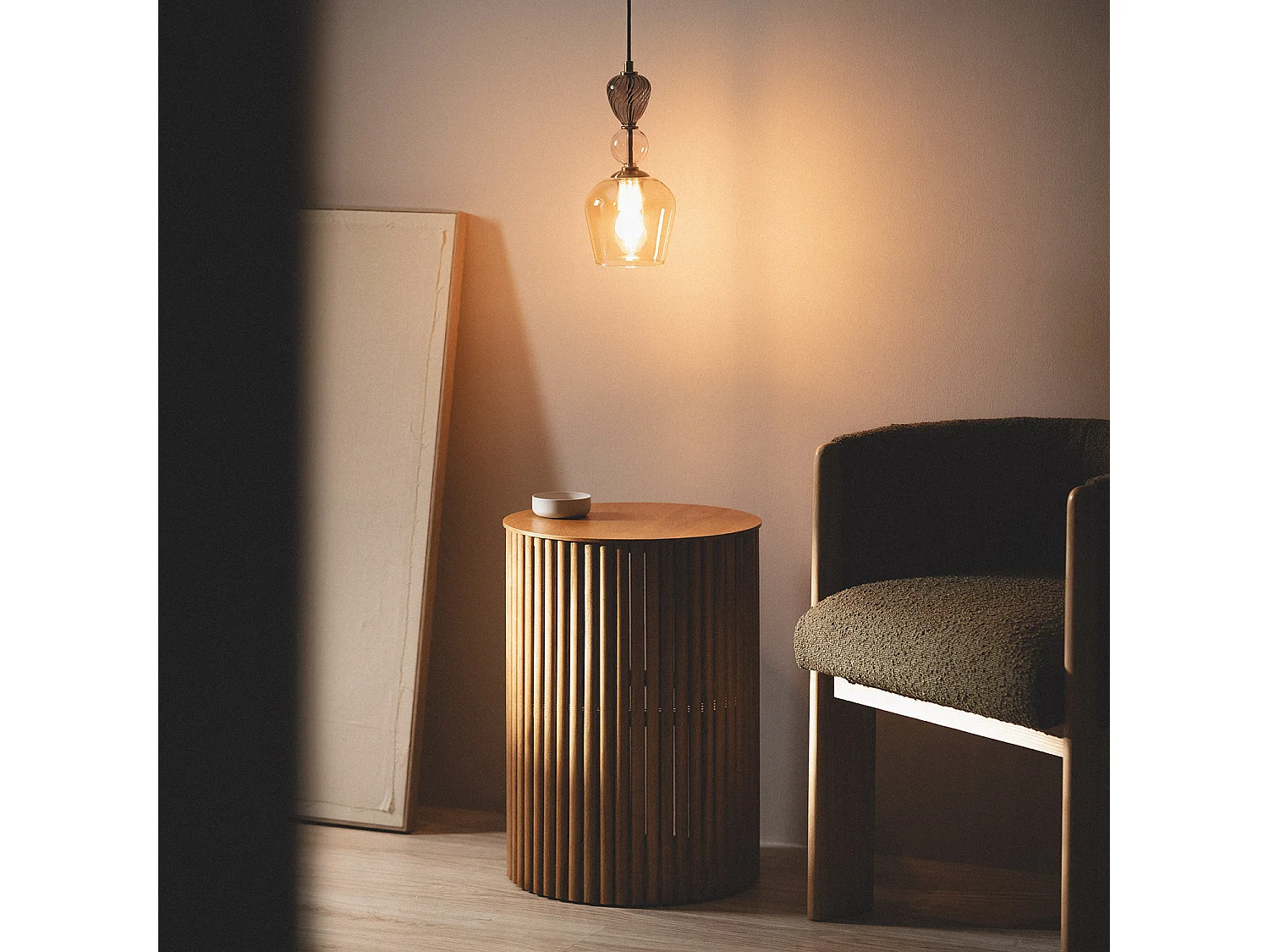 Lámpara Colgante Metal y Cristal Cailin Multicolor