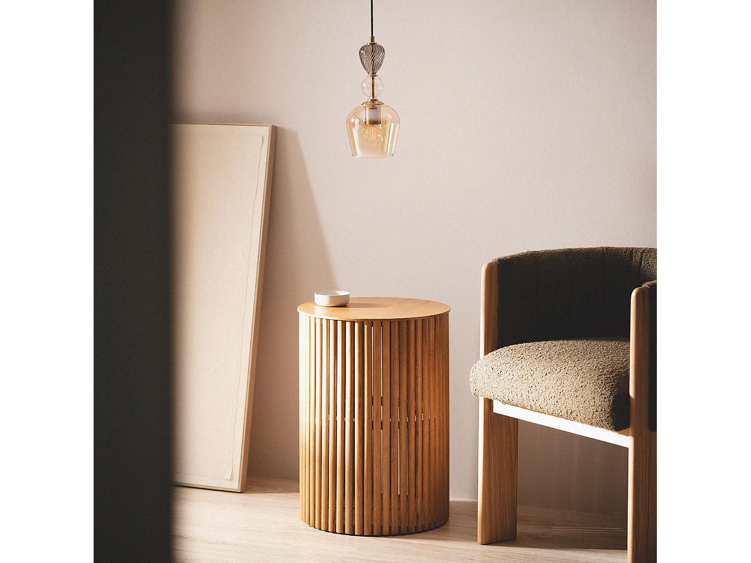 Lámpara Colgante Metal y Cristal Cailin Multicolor