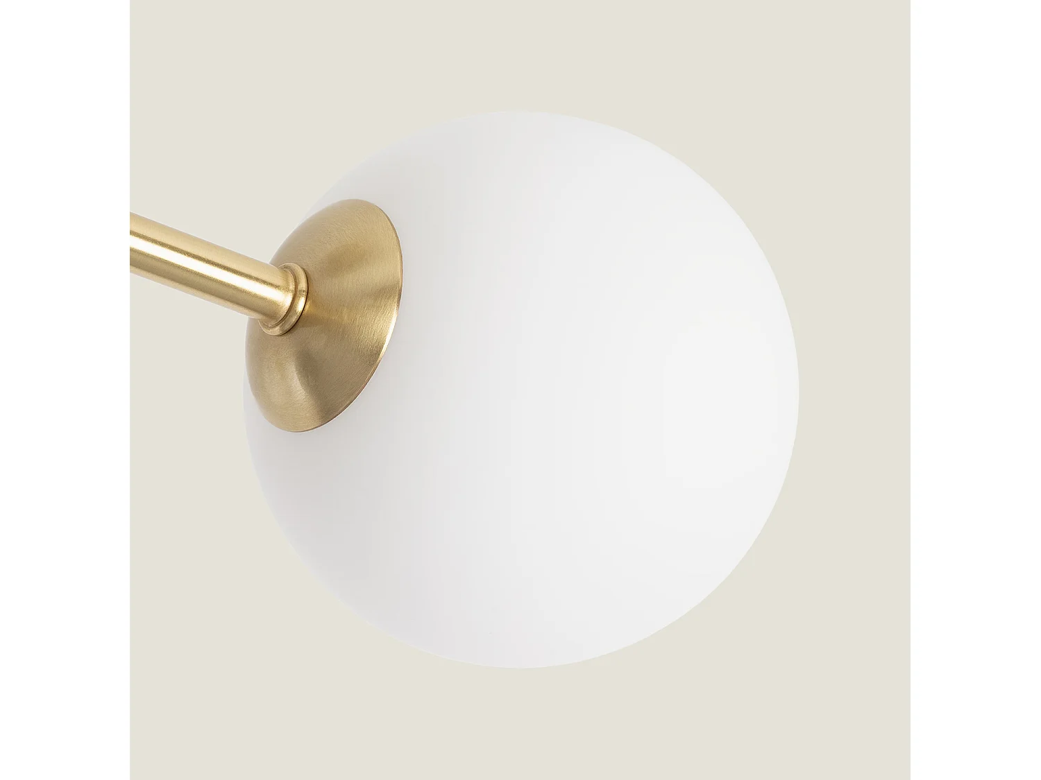 Plafonnier Métal et Verre Moonlight Brass 5 Spots Doré