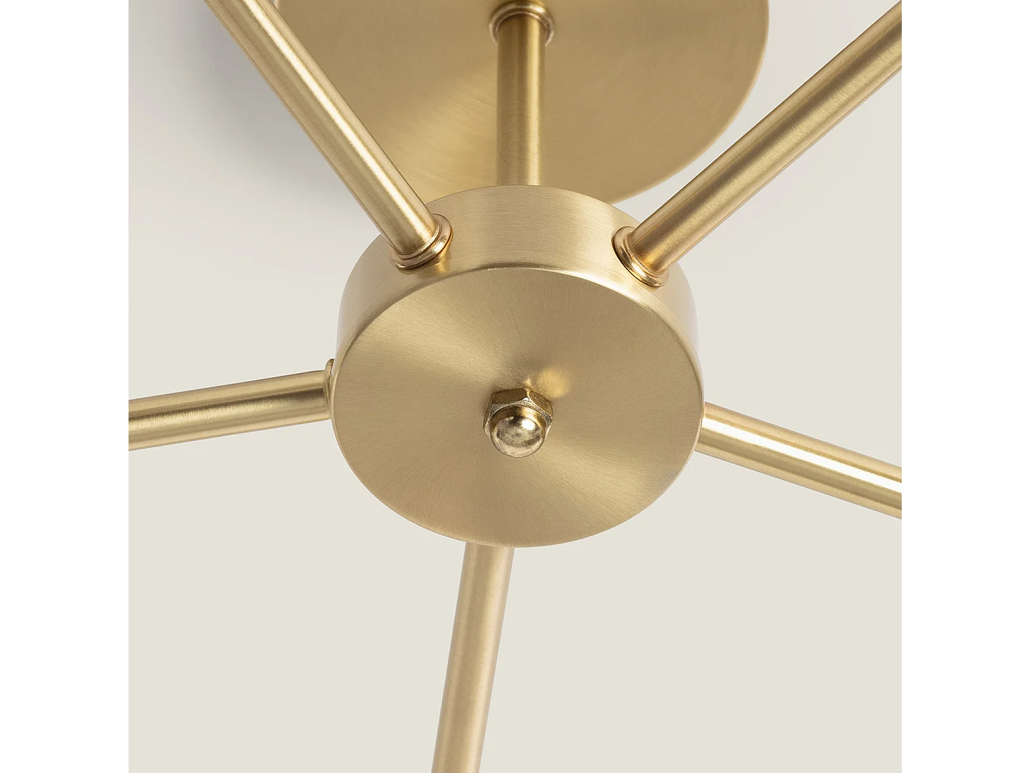 Plafonnier Métal et Verre Moonlight Brass 5 Spots Doré