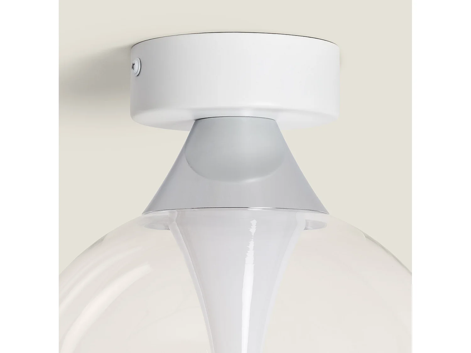 Plafonnier LED Verre 8W Liborina Blanc