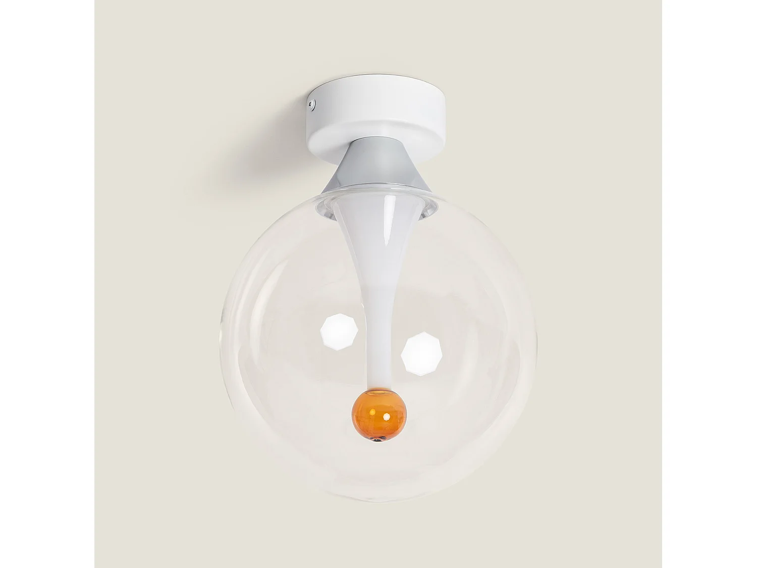 Lámpara de Techo Cristal LED 8W Liborina Blanco