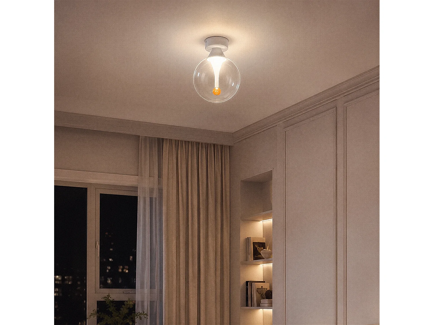 Lámpara de Techo Cristal LED 8W Liborina Blanco