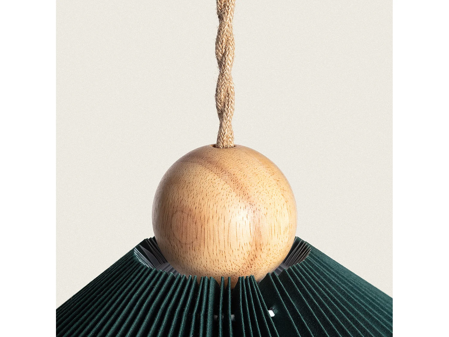 Suspension Bois et Tissu Luanda Vert