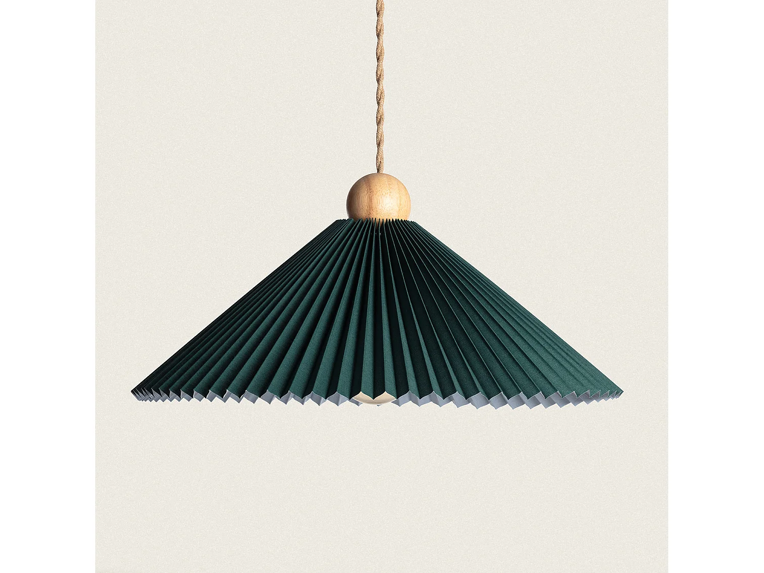 Suspension Bois et Tissu Luanda Vert