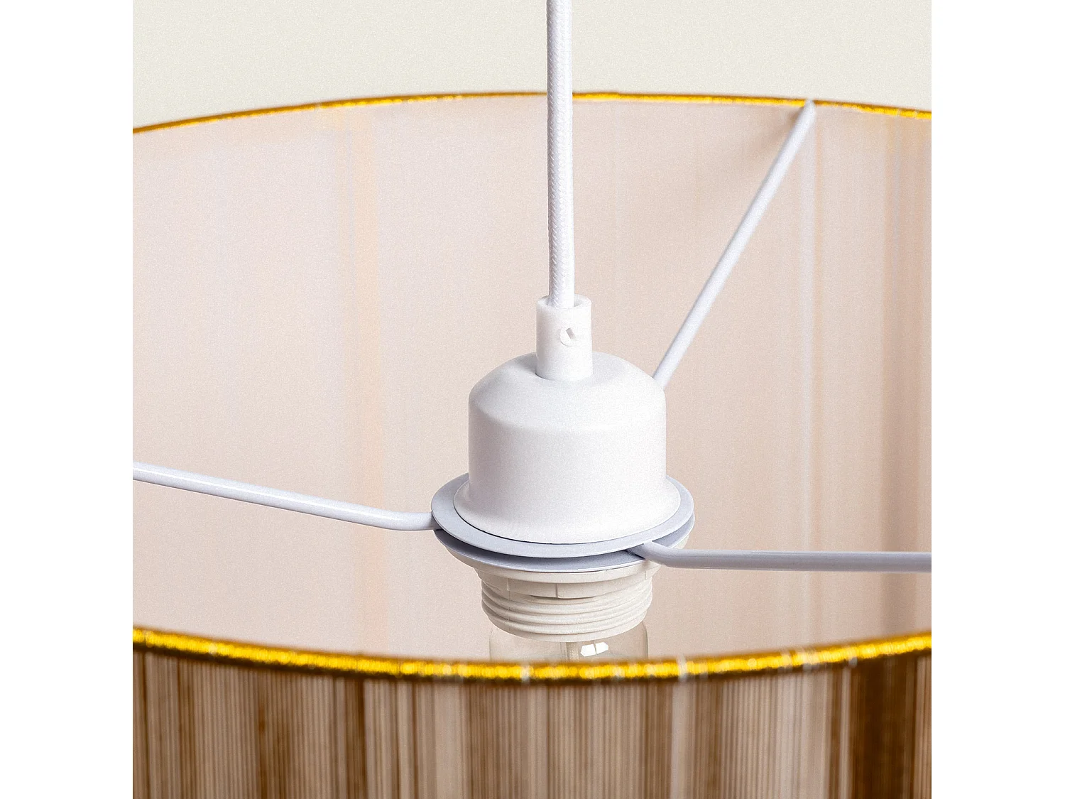 Lampada a Sospensione Filo di Nylon Paolina Giallo