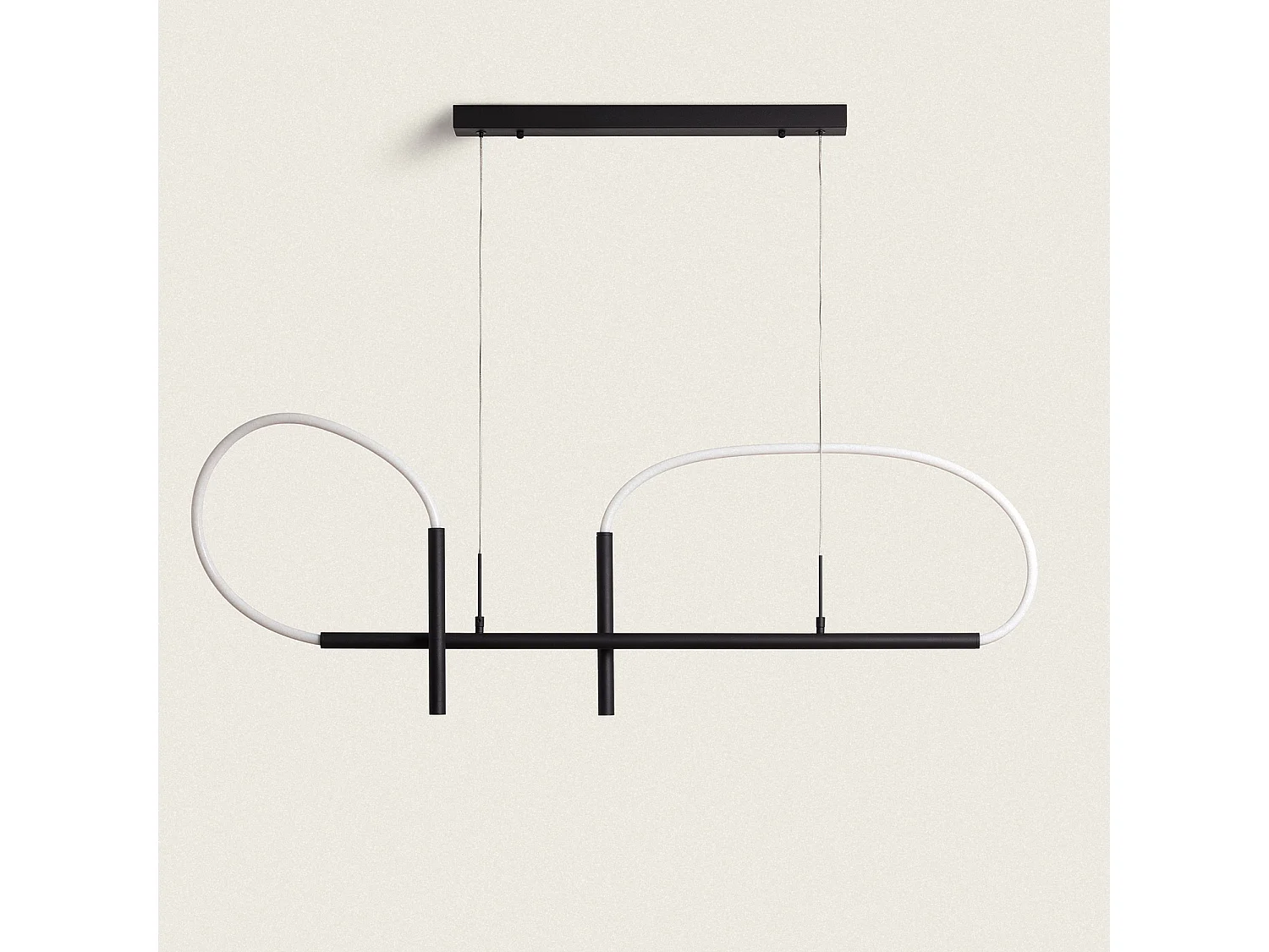 Suspension LED 46W Métal et Silicone Ginnie Noir