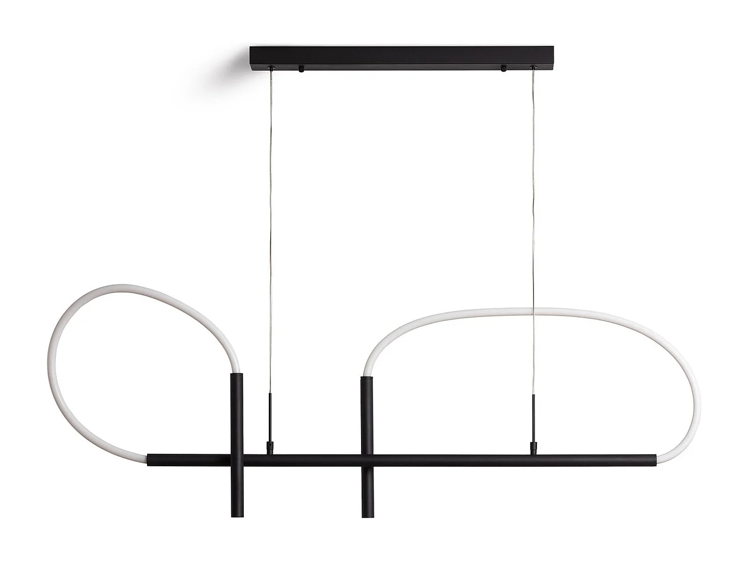 Lampada a Sospensione LED 46W Metallo e Silicone Ginnie Nero