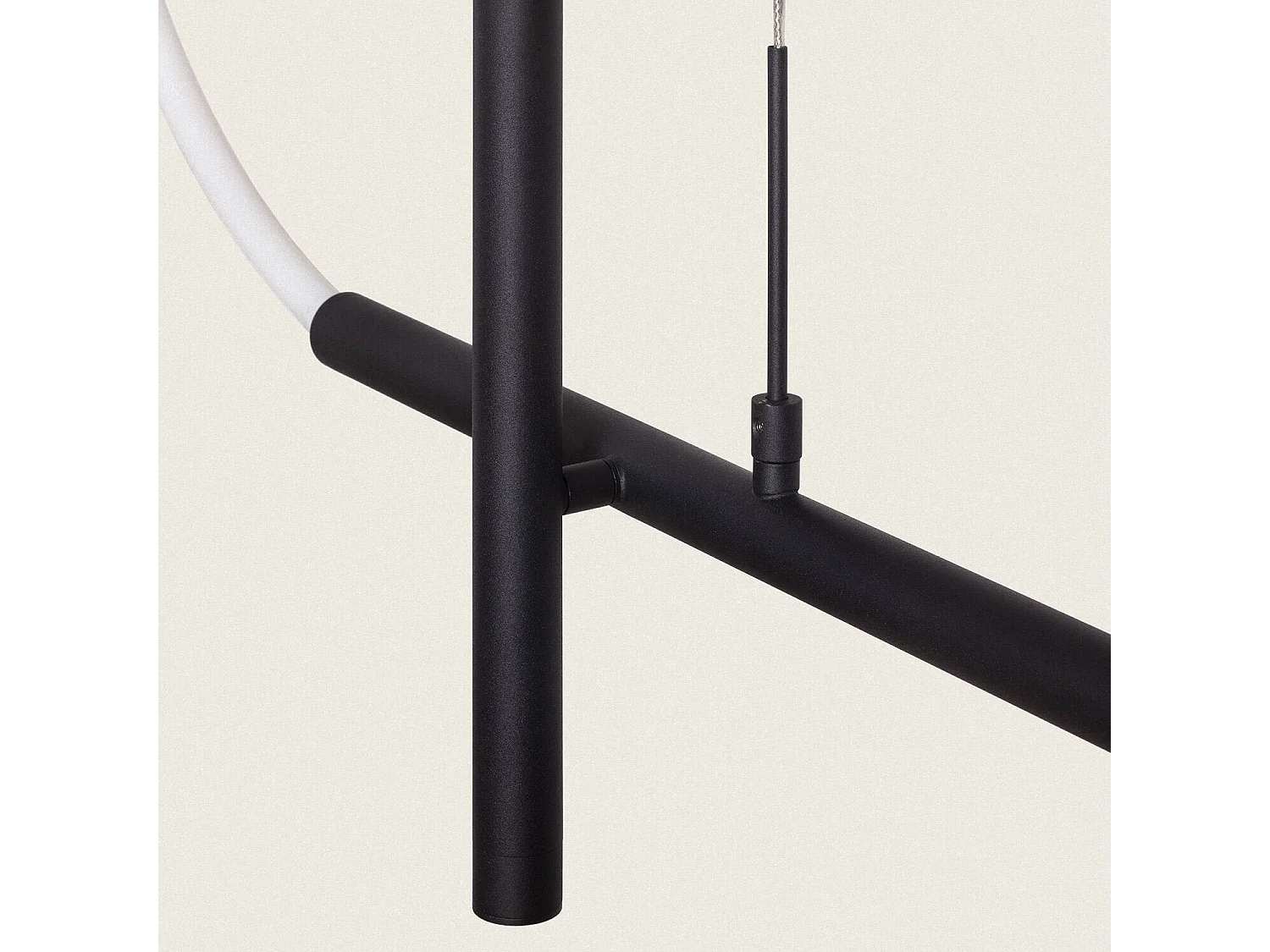 Lampada a Sospensione LED 46W Metallo e Silicone Ginnie Nero
