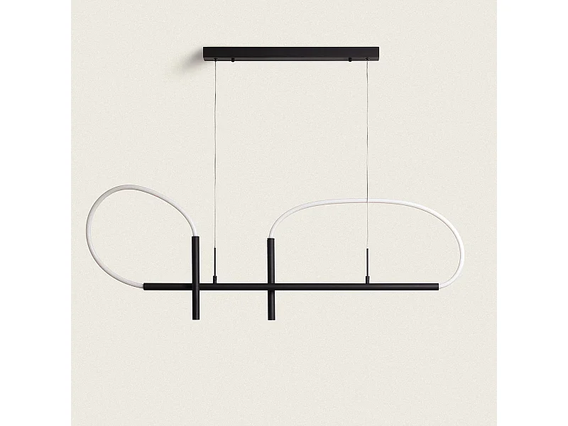 Suspension LED 46W Métal et Silicone Ginnie Noir